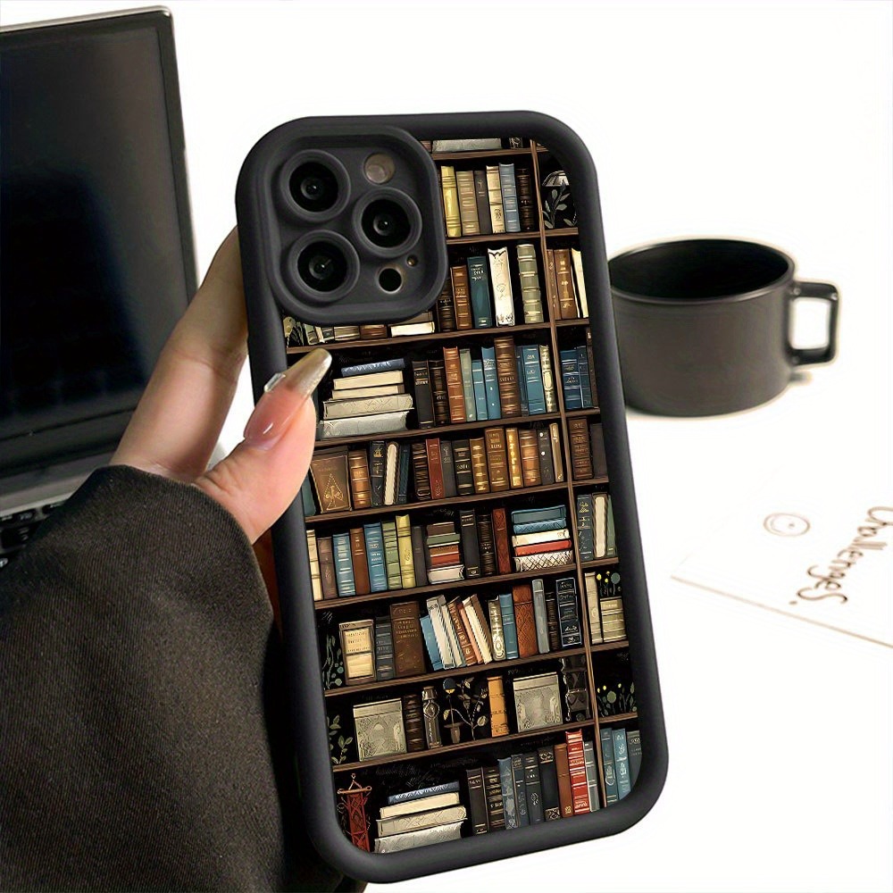 Tablet And Accessories Case - Book Shelf Creative Pattern Phone Case
