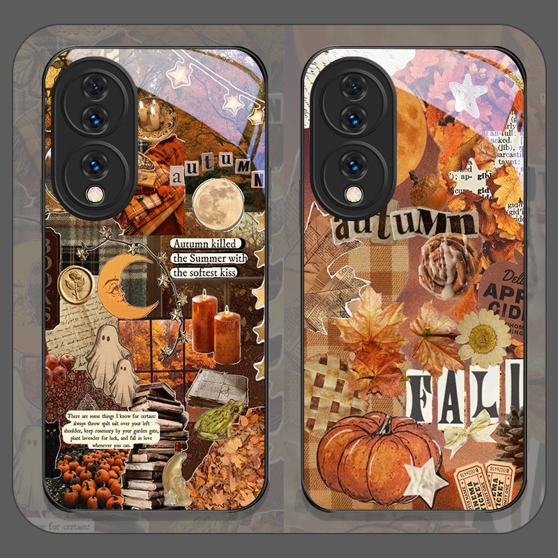 Huawei Mate 60 - Retro Autumn Leaves Pumpkin Plaid Pattern